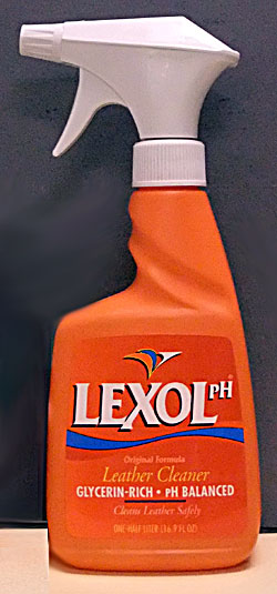 Bottle of Lexol Leather Cleaner